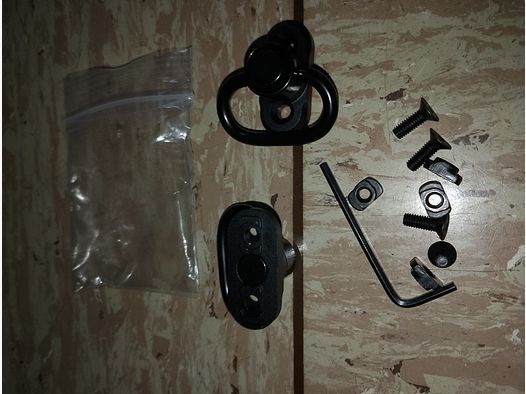 Gurthalter Halterung Picatinny 20mm Riemen Befestigung Metall Adapter schwarz neu