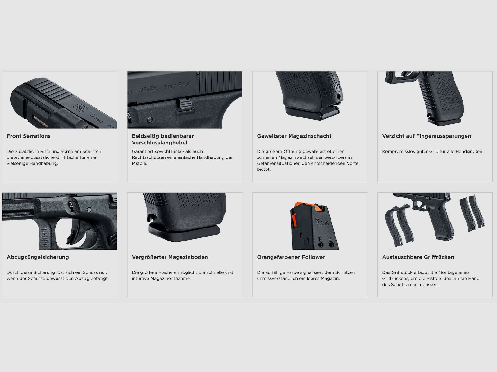 Umarex 311.02.00 GLOCK 17 Gen5 9mm P.A.K. Schreckschusswaffe Pyro