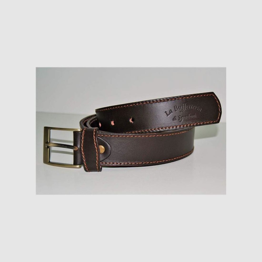 Ceinture en cuir Marron mm 35, image 1 sur 3