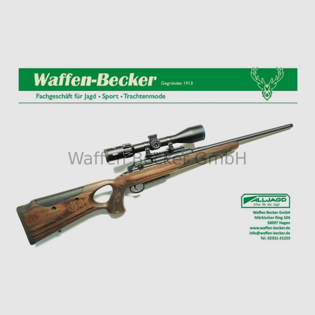 Mauser Mod. 25 Max Cal. .308Win. Carabine à répétition à gauche + Meopta MeoHunter 3-15x50