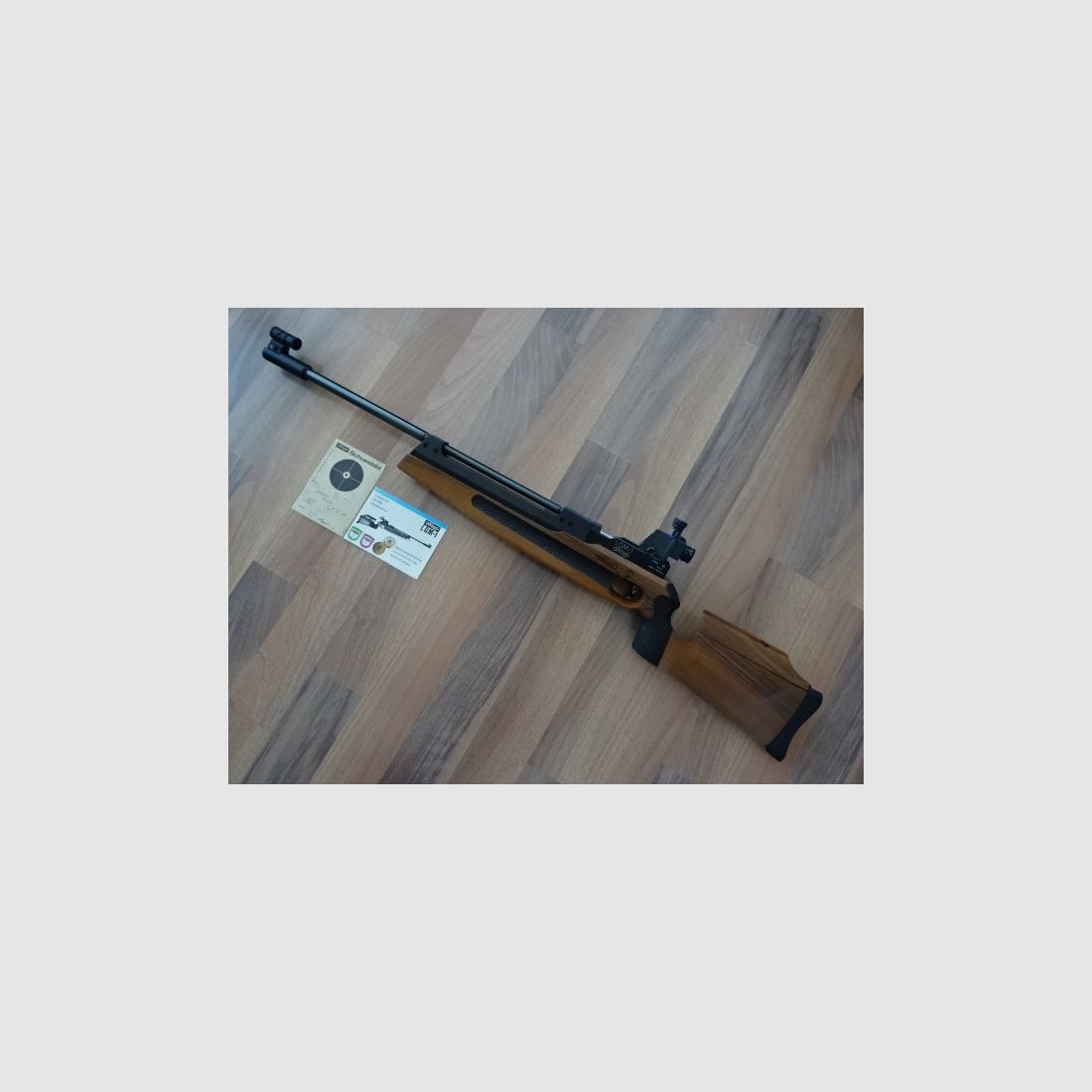 Walther LGM-1 Match Luftgewehr für Rechtsschützen topp Zustand Schussbild Anleitung Irisblende