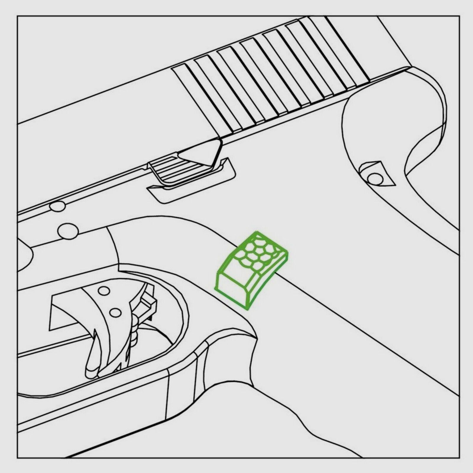 Audere Custom Celeritas Magazinknopf Glock