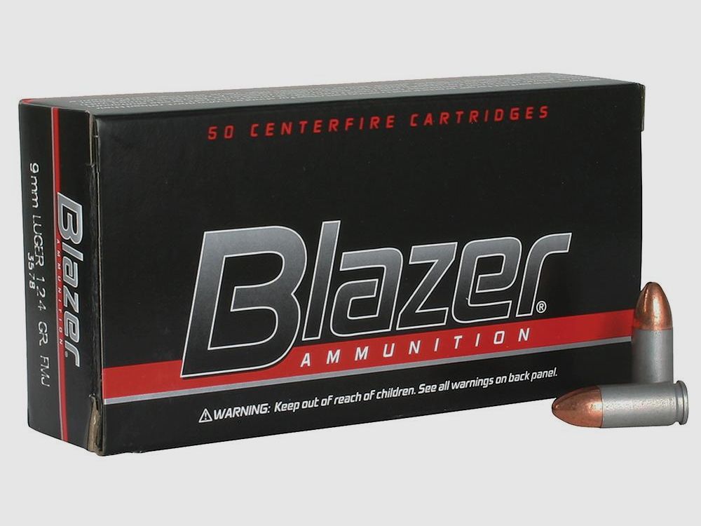 CCI Blazer Aluminum 9mm Luger 124GR FMJ 50 cartridges