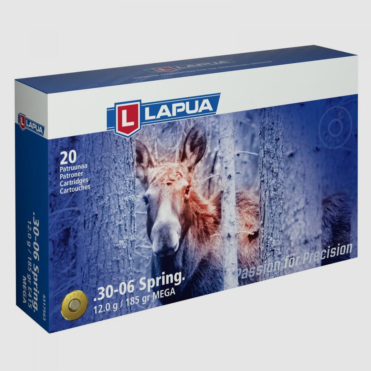 Lapua .30-06 Sprg. 185GR Mega 20 cartucce