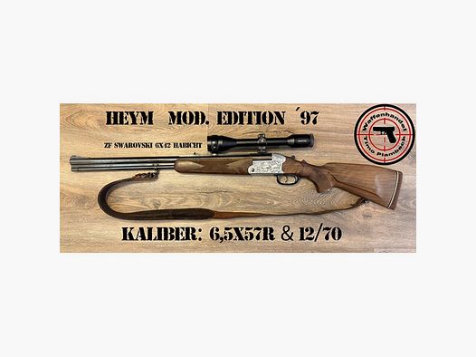 BBF Bockbüchsflinte HEYM Mod. Edition ´97 im Kaliber 6,5x57R & 12/70  -  mit ZF Swarovski