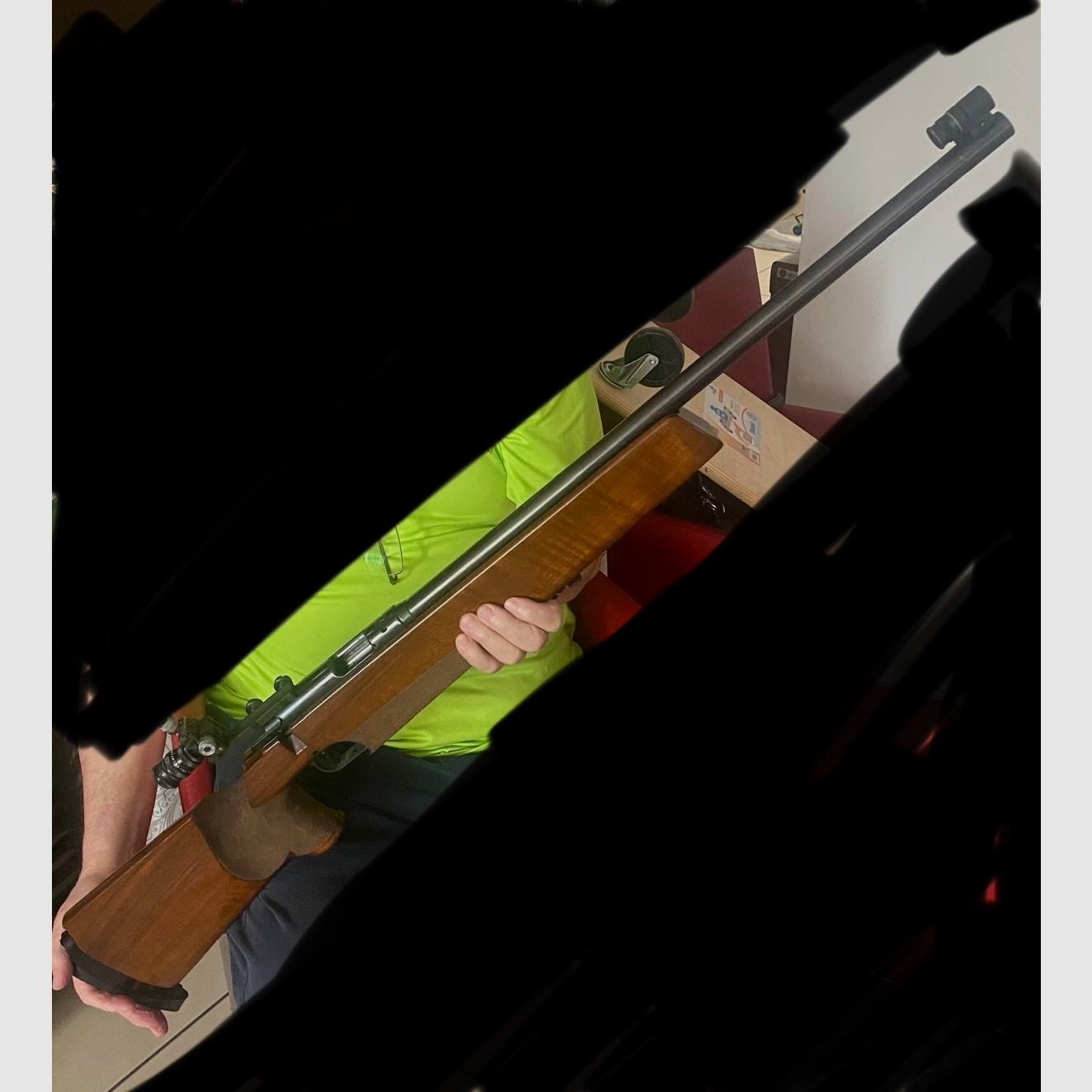 Anschütz match rifle with diopter rear sight