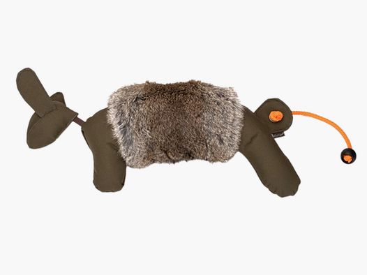 Mystique Rabbit Dog Dummy mit Fell Cover olive klein
