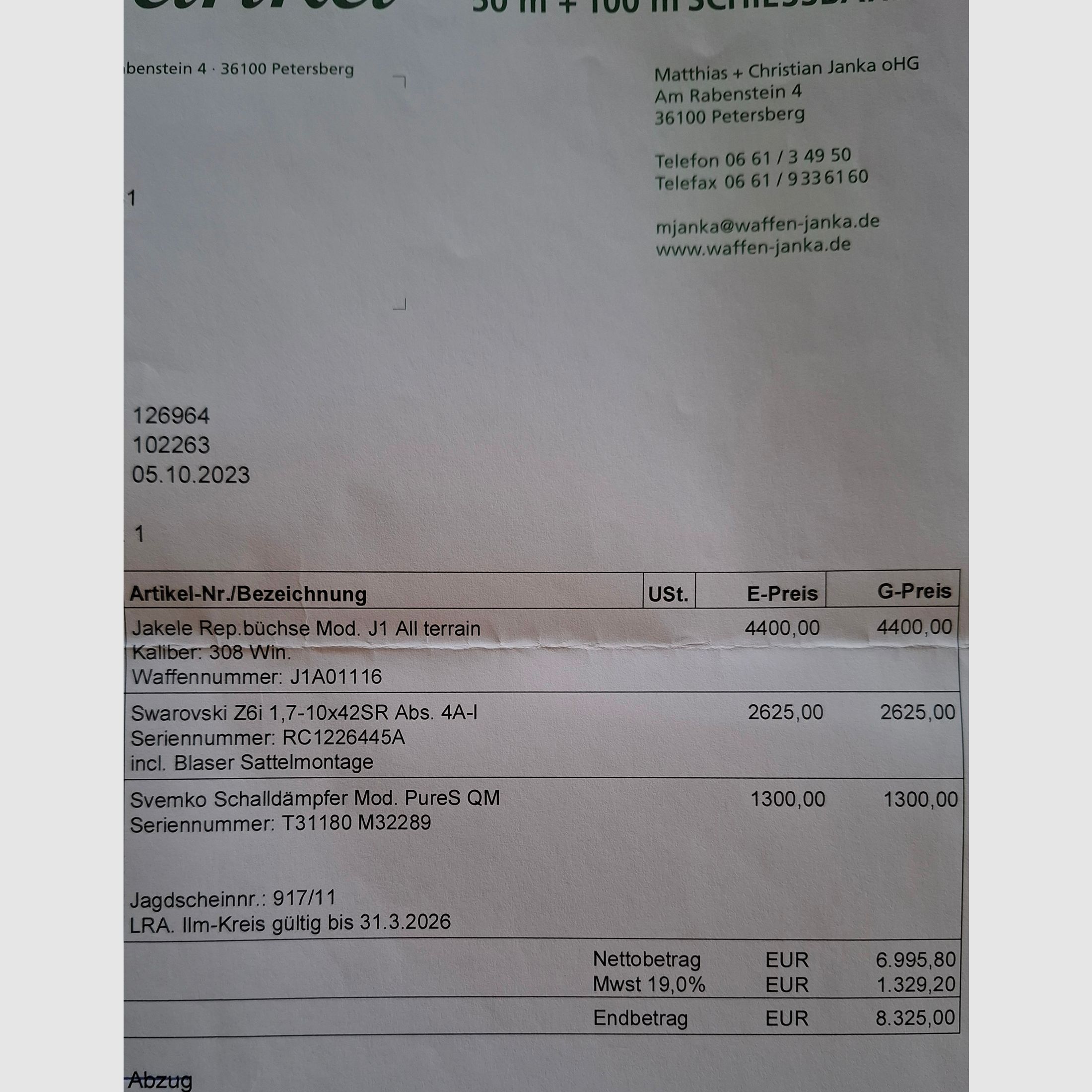 Jakele J1 All Terrain Kal. 308 Win.