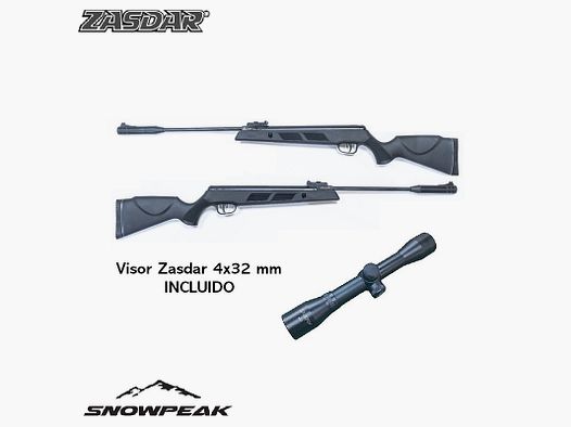 Carabina aire comprimido Snowpeak – Zasdar SR1000S Gas Piston 4,5 mm con Visor 4×32