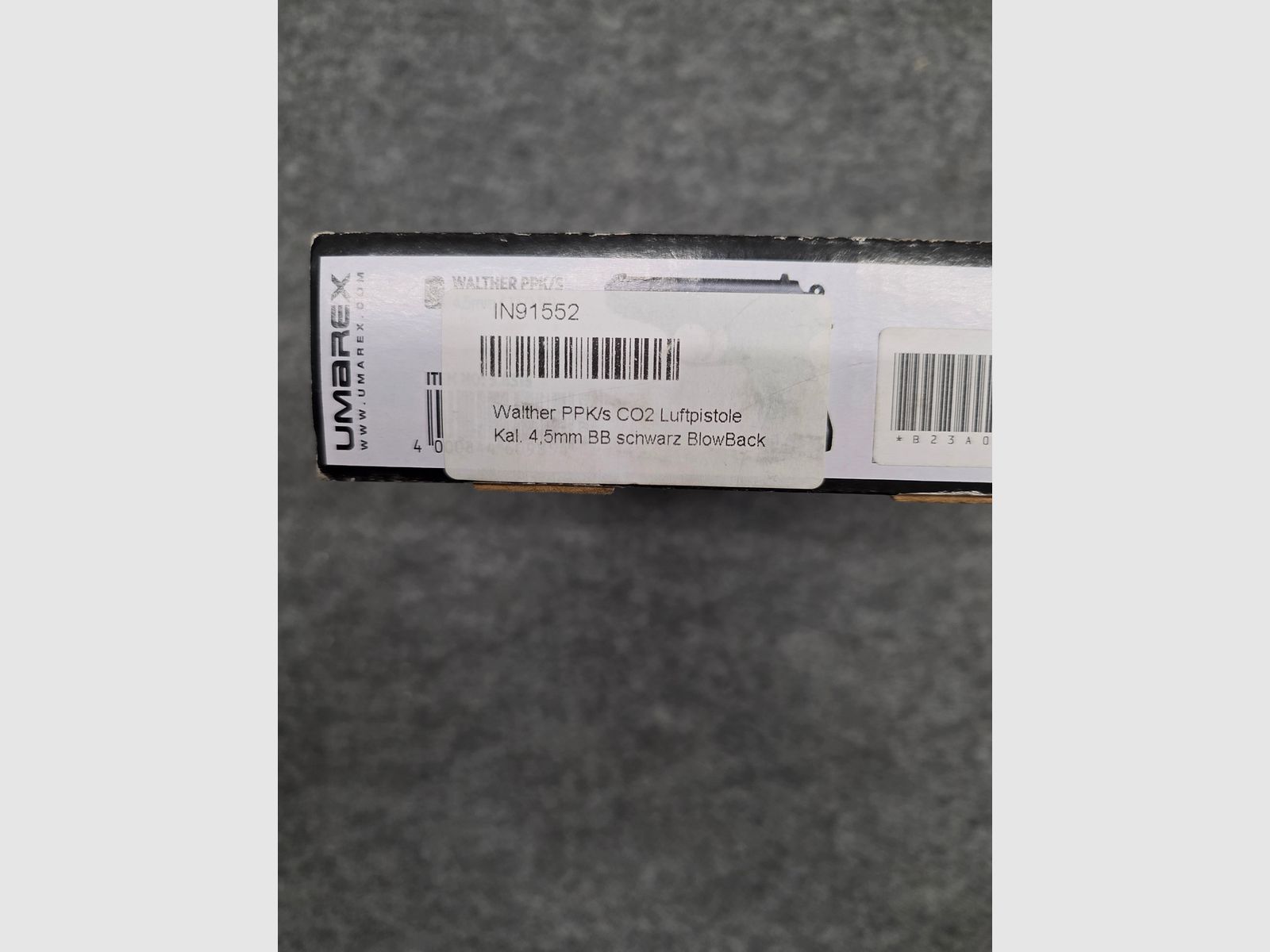   Walther PPK/S CO2-Pistole  Cal. 4,5 mm Stahl BB
