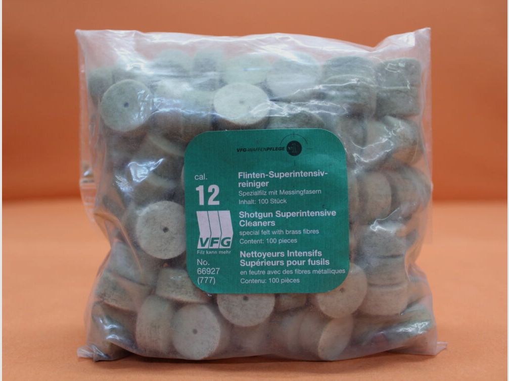 VFG. VFG Super Intensive Cleaner 12 GA (66927) 100 pcs. Special felt with brass fibers