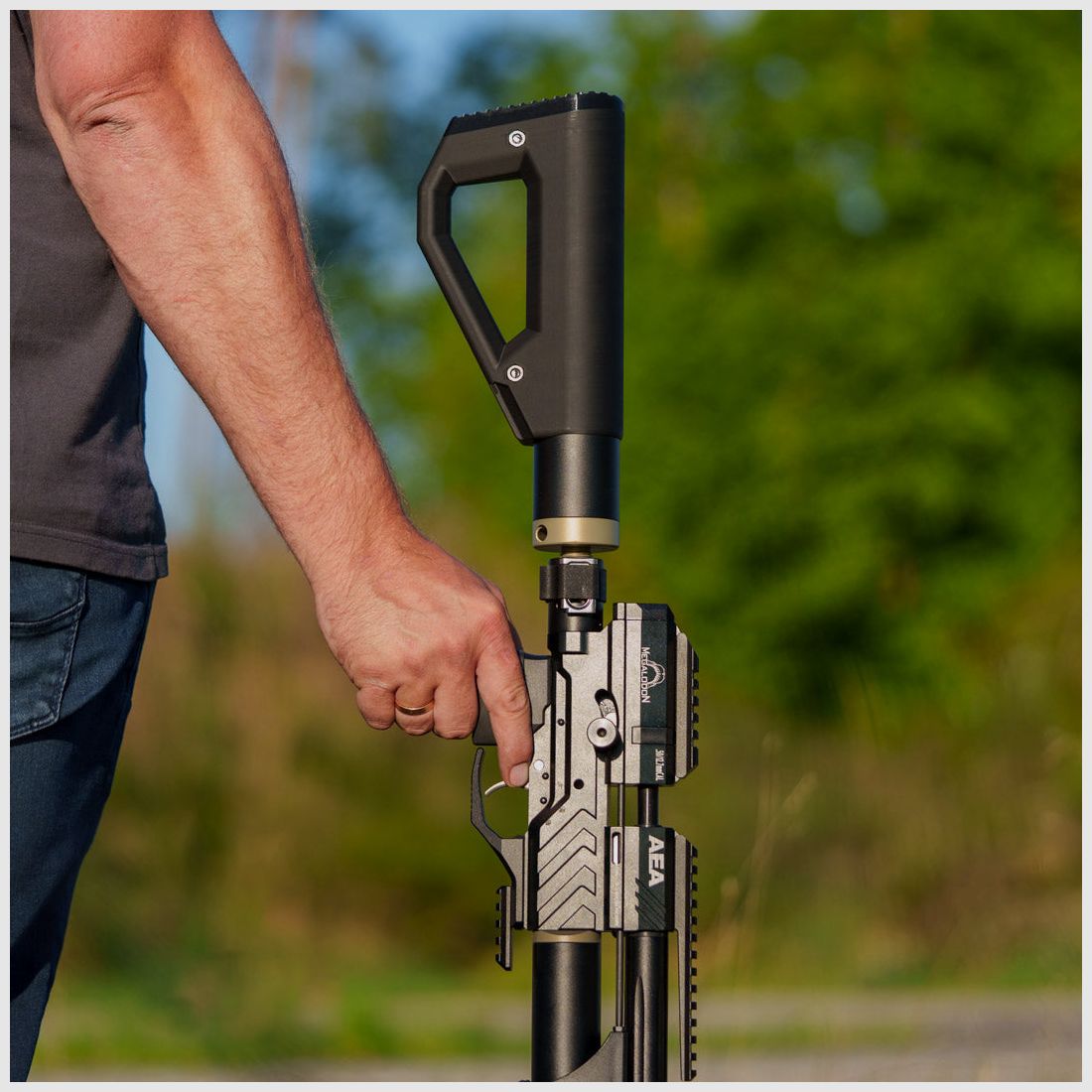 BUNDLE | Shoulder stock + Tank cap incl. manometer | 350 Bar | MEGALODON