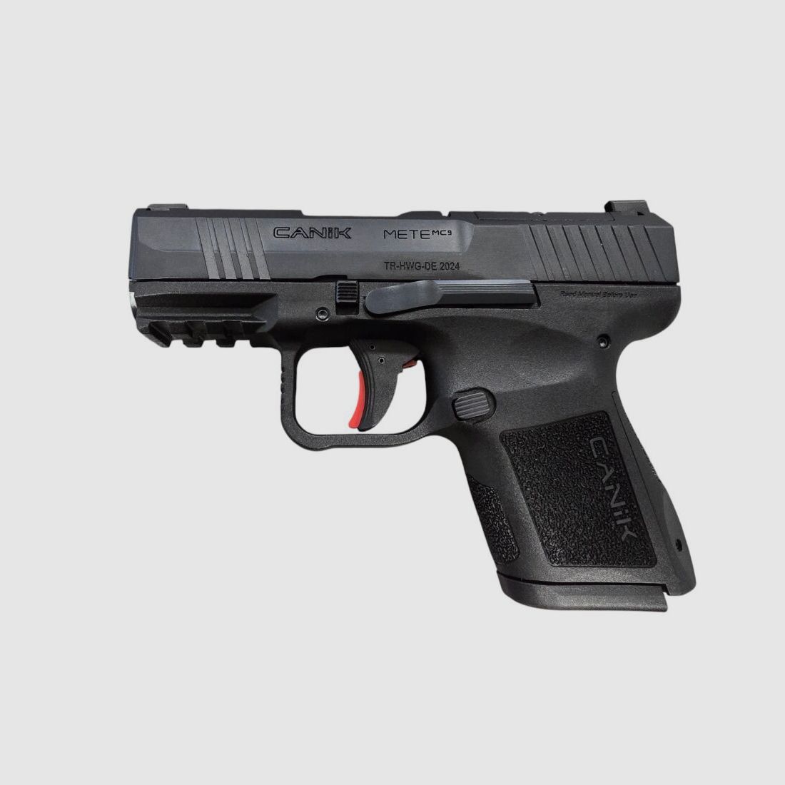 Canik METE MC9 Micro Compact, 9x19, SAO, black, 12 rounds, 1 spare magazine Canik METE MC9 Micro Compact, 9x19, SAO, black, 12 rounds, 1 spare magazine semi-automatic pistol 9mm Luger *firearm ownership license required immediately available