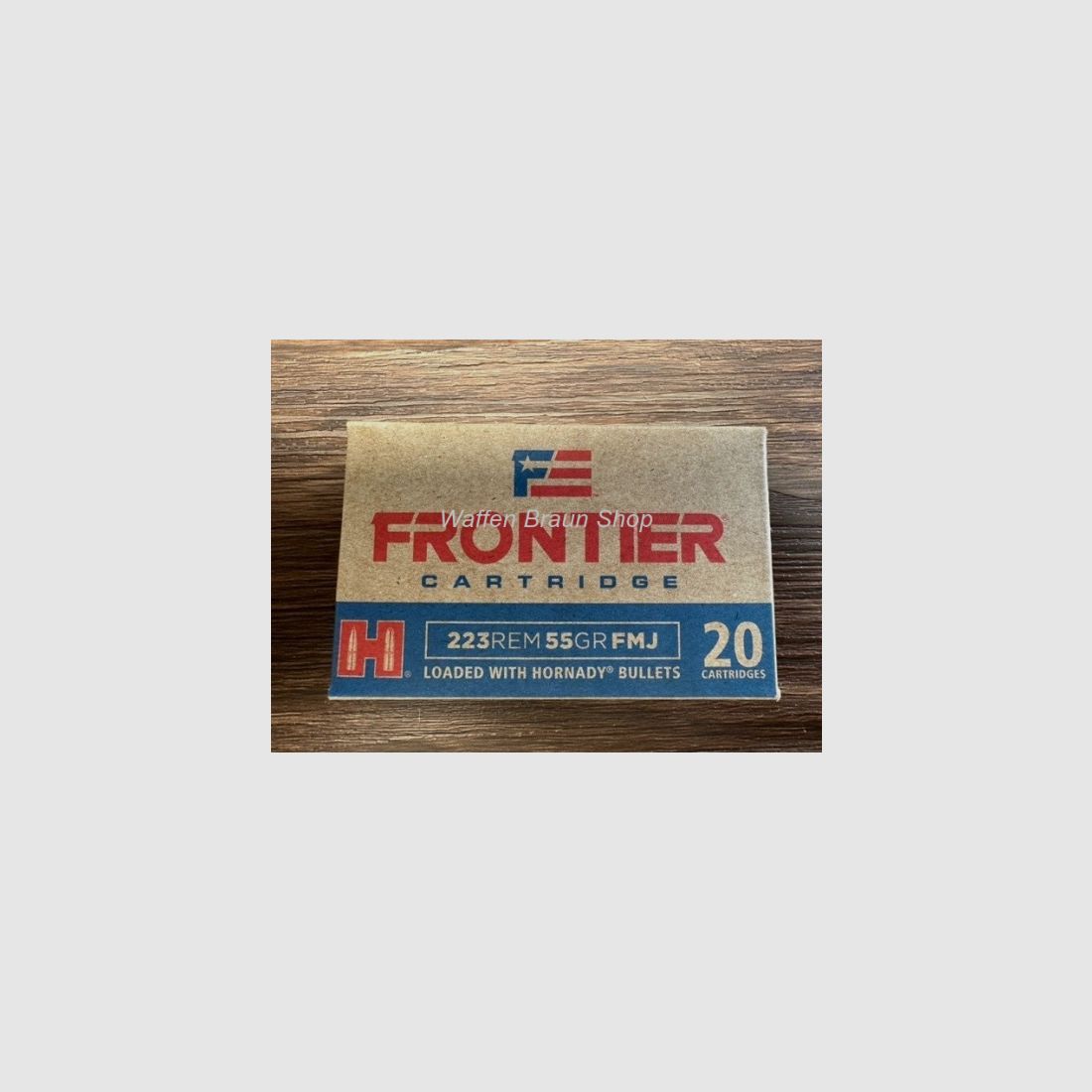 Hornady FR100 Frontier Ammo .223 rem 55 gr. FMJ 20 pieces