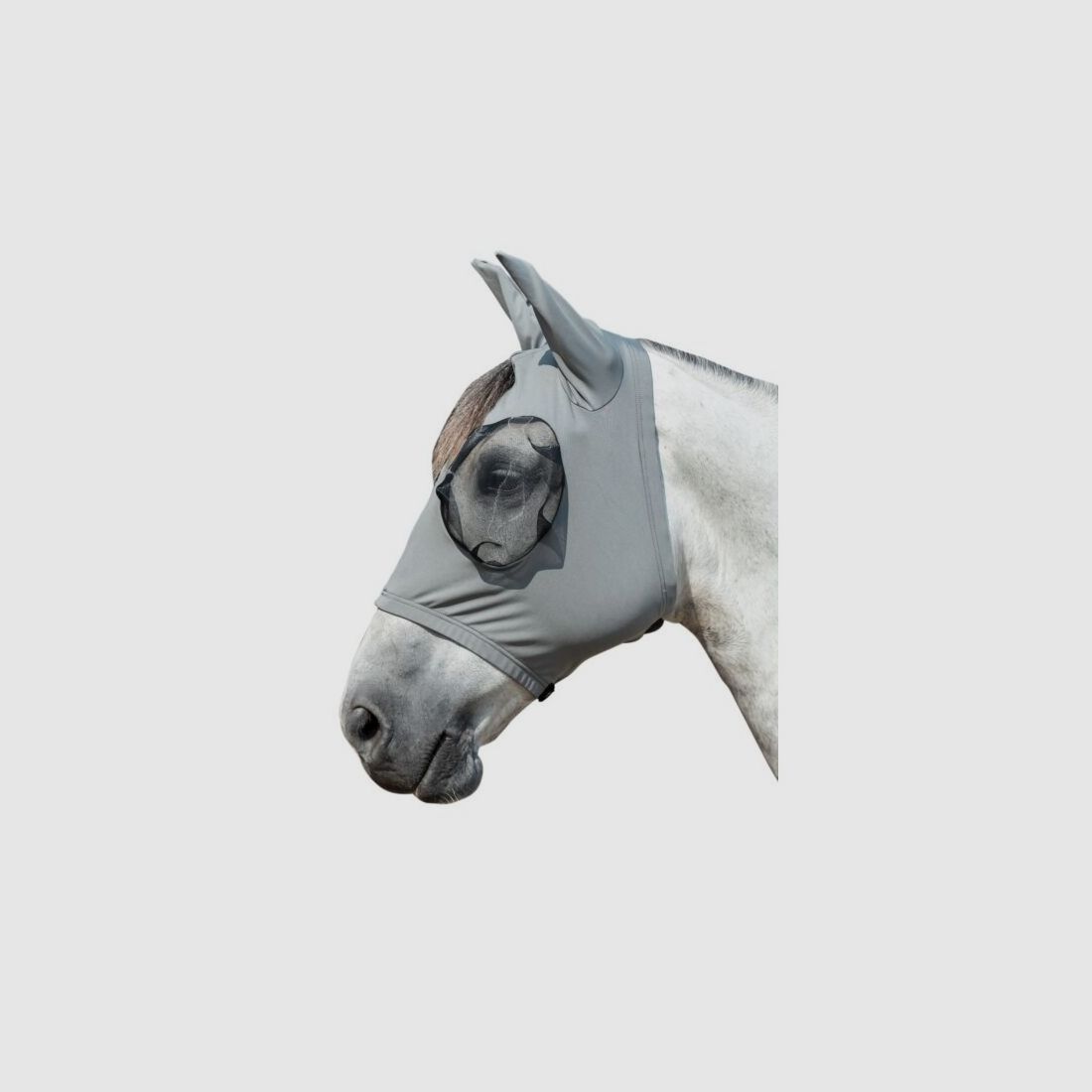 MÁSCARA ANTI MOSCAS PARA CABALLO COLOR GRIS