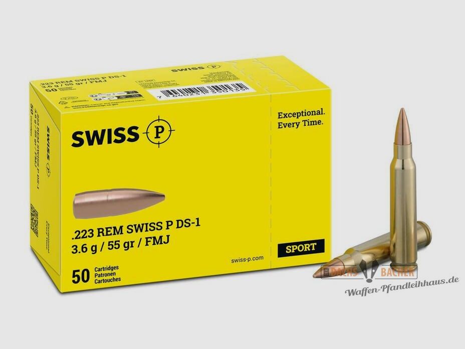 SWISS P .223 Rem. DS-1 3,6g/55gr 50 Schuß