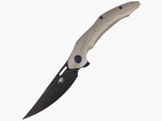 Folding knife Bestech Marukka Bronze Titanium, Black Stonewashed M390 by Kombou (BT2002C)