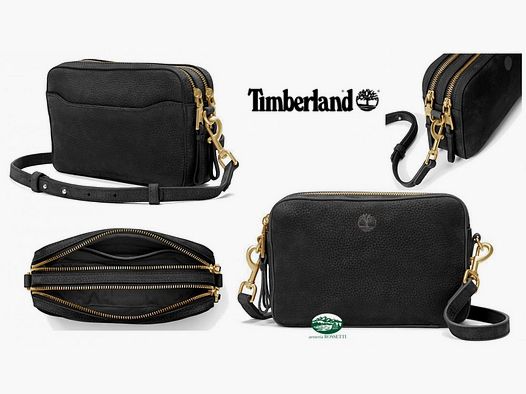TIMBERLAND Dames Camera Tas van Zacht Leer in Zwart