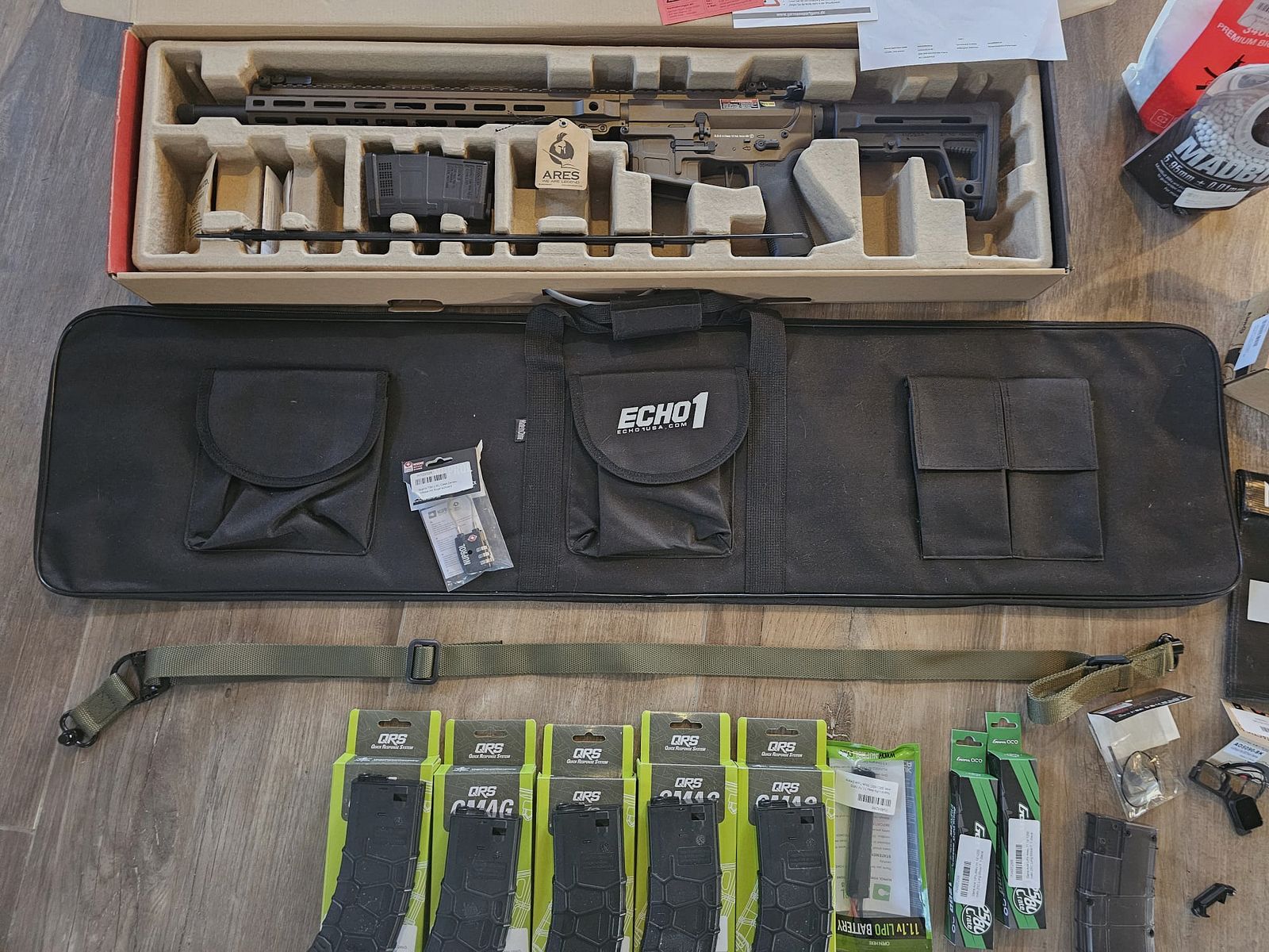 Ares M4 X-Class Model 15 S-AEG Softair-Gewehr + Ausrüstung WIE NEU/Unbenutzt