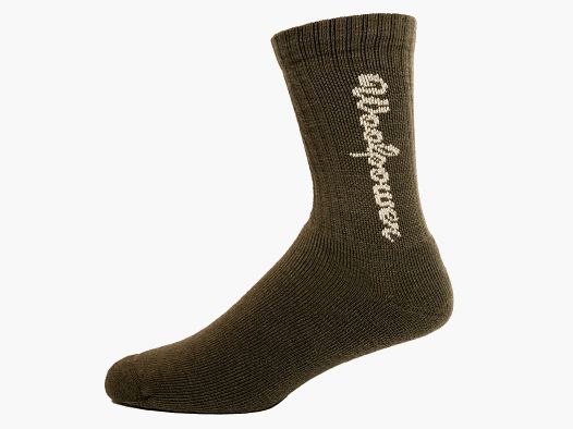 Woolpower Socken 400 Logo (Pine Green)