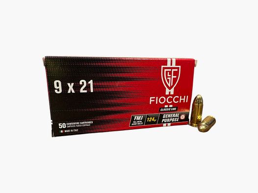 FIOCCHI MUNITIE KAL.9x21 FMJ 124 GR.