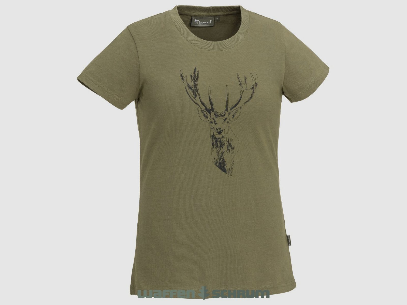 Pinewood T-Shirt Red Deer H.Olive