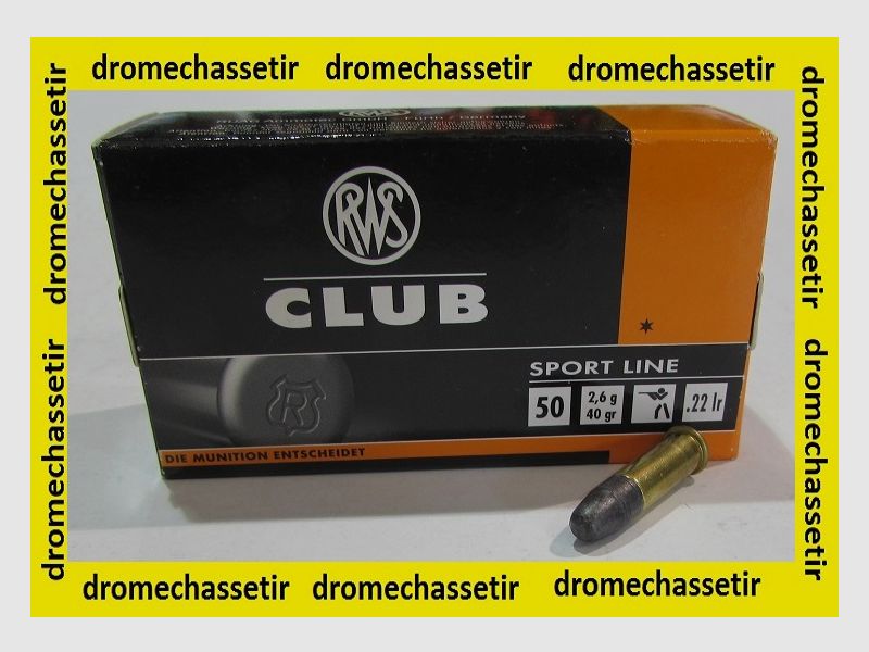 boite de 50 cartouches 22lr, RWS Club 40 grains