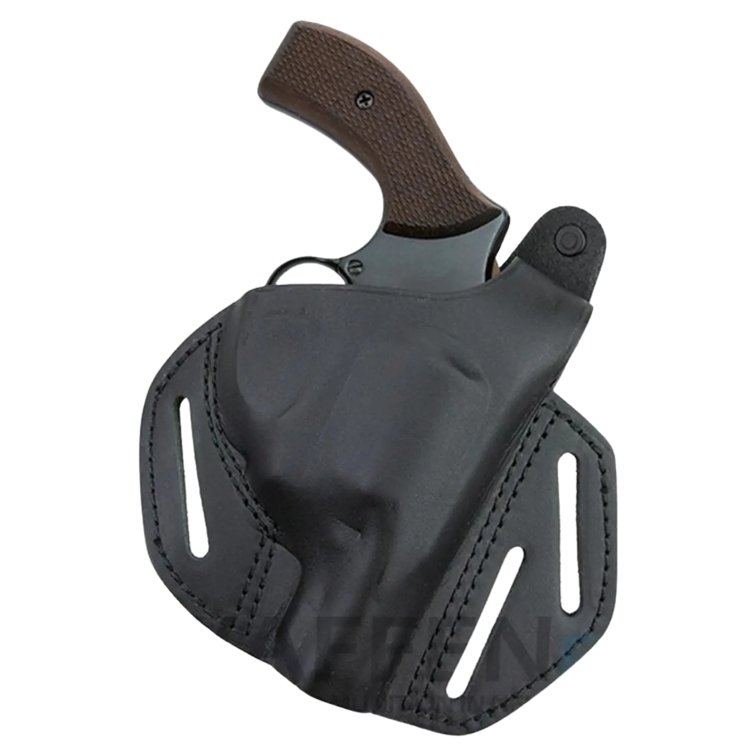 Holster en cuir noir pour revolver de 2 pouces pour cadre K