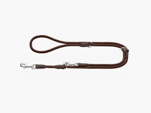 Hunter Verstelbare Leash Freestyle Bruin/Touw – Breedte / Lengte: Breedte: 10mm / Lengte: 200cm