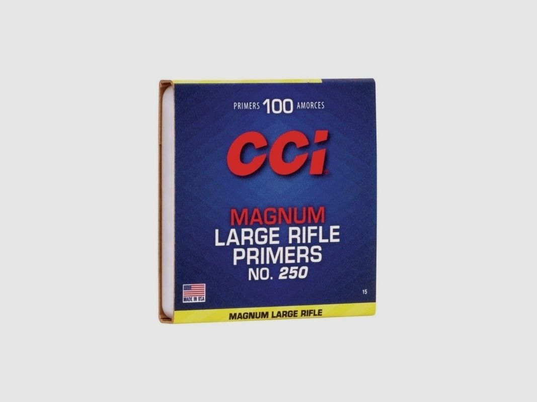 100 ZÜNDHÜTCHEN CCI LARGE RIFLE MAG 250