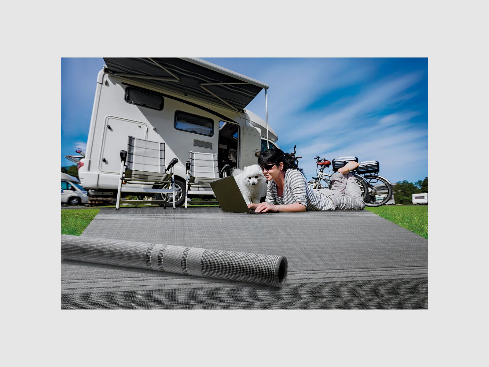 Tapis de tente Standard, gris acier, 250 x 400 cm, image 3 sur 3