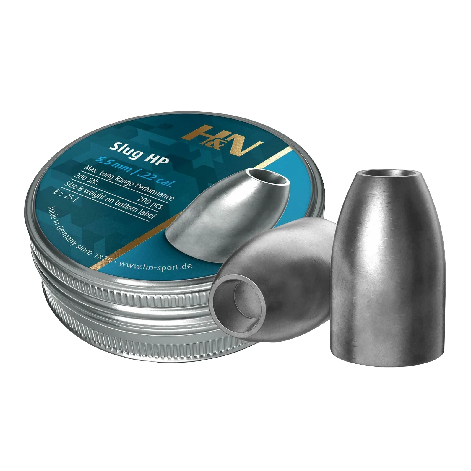 H&N Slug HP II diabolo's 5,51 mm, 200 stuks, afbeelding 2 van 2
