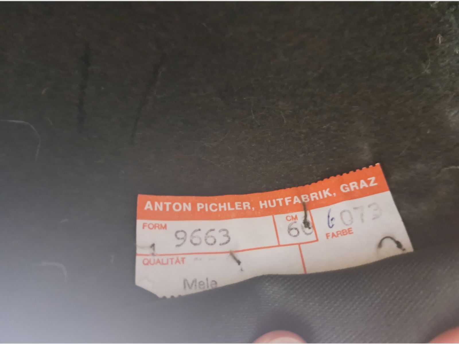(gereserveerd!) Jägerhut van Anton Pichler, Graz     Maat 60