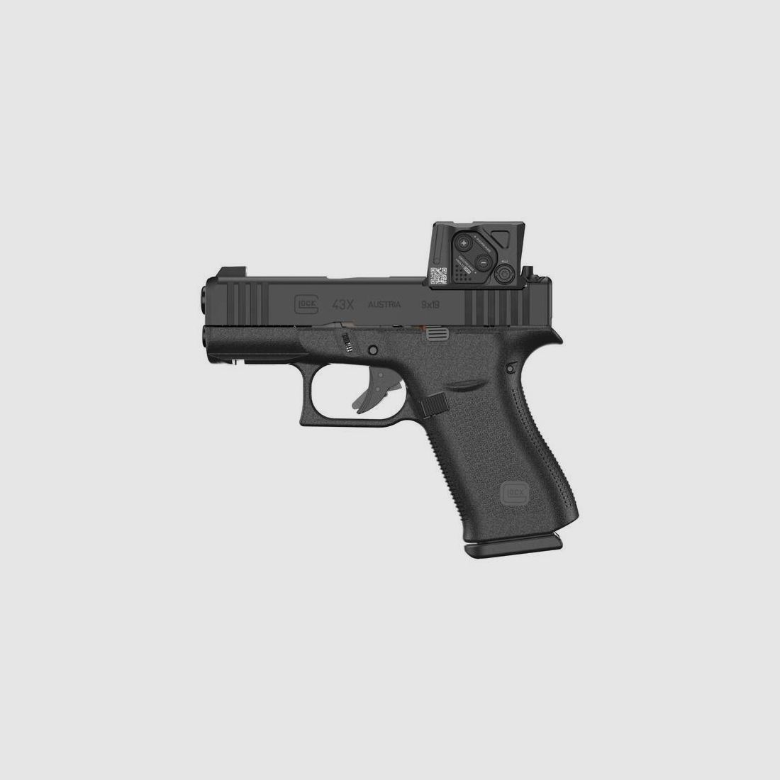 Glock Pistole Combo G43X A-CUT Aimpoint COA 9 mm Luger, Subcompact Slimline
