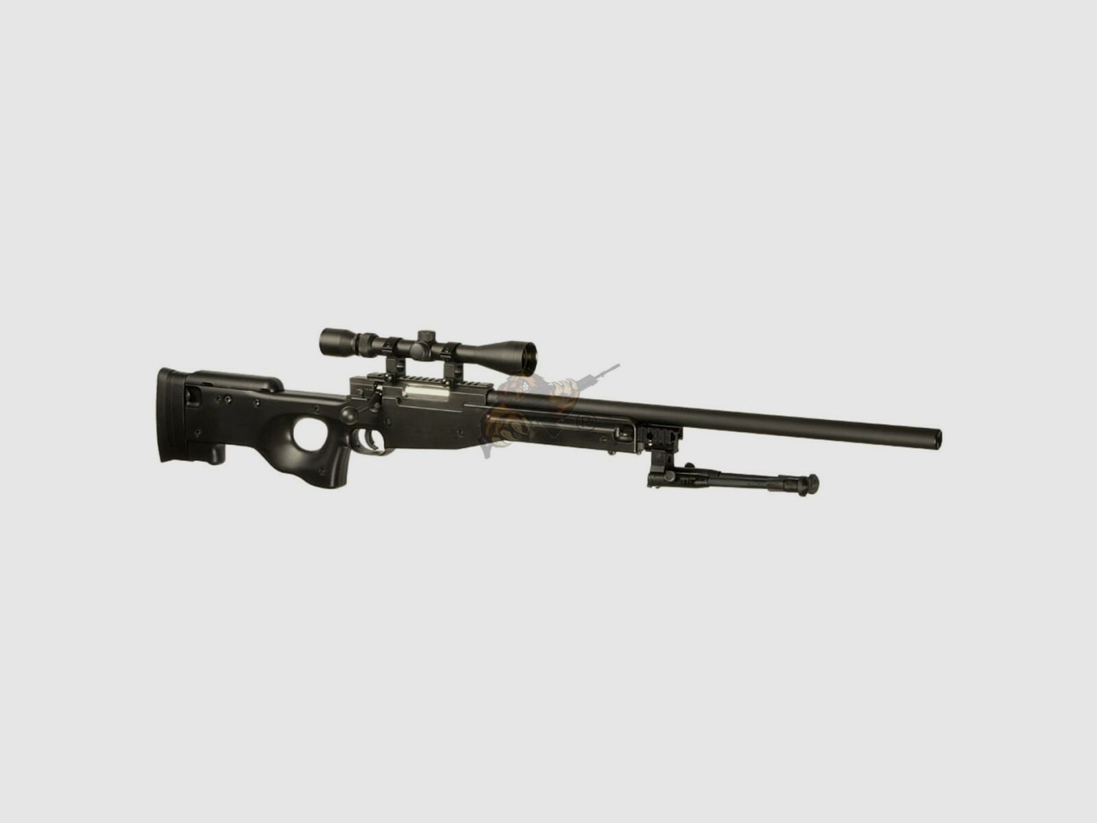 L96 Sniper Rifle Airsoft Set Upgraded Black - Well -F-
