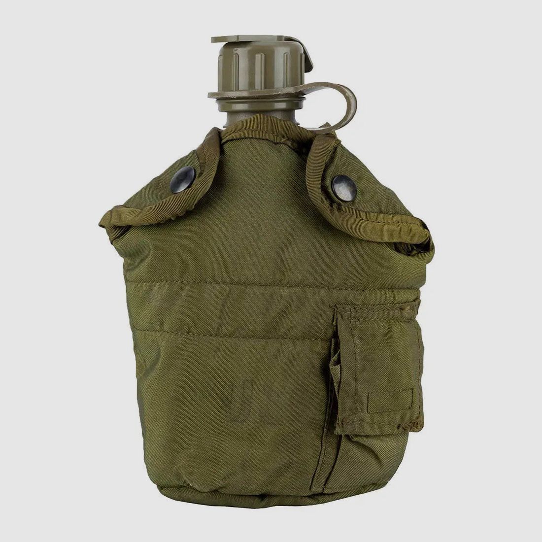 US Army US Feldflasche 1 qt. mit Bezug oliv gebraucht