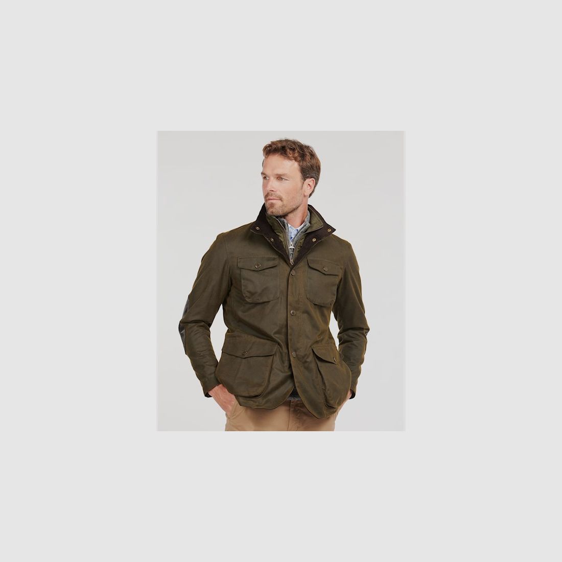 BARBOUR OGSTON GIACCA CERATA verde oliva, immagine 1 di 2