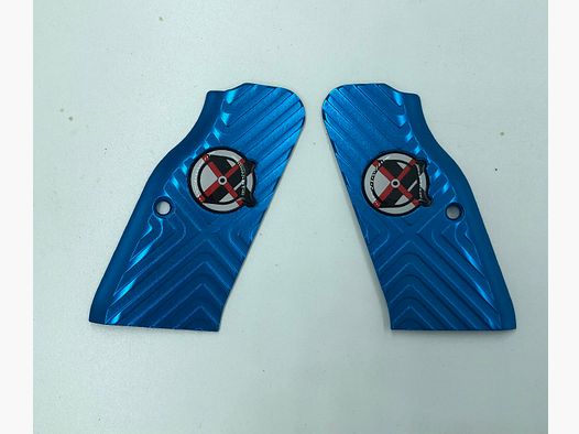 TANFOGLIO ALUMINUM GRIPS FOR XTREME SMALL FRAME CAL. 9 BLUE