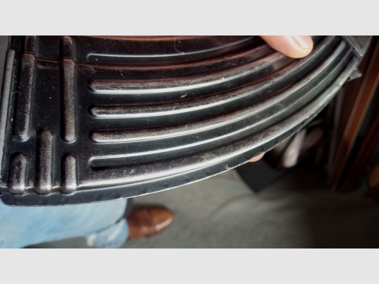 Very likely early Polish kbkg wz. 60 / AK47 steel decorative magazine (non-functional/deactivated) // KBK AKGN WZ.60 / also fits in GSG Co2 Cybergun called China-Yunker