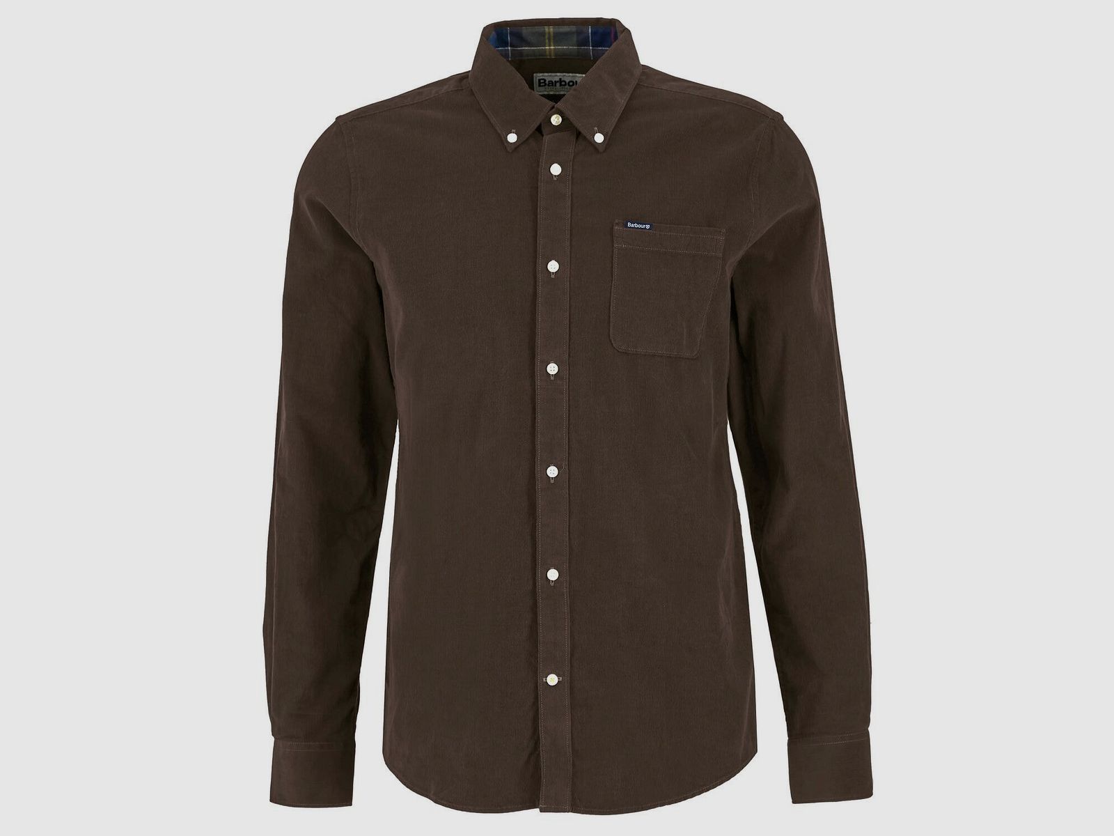 Barbour Ramsey Tailored Cord Shirt Men Brown S