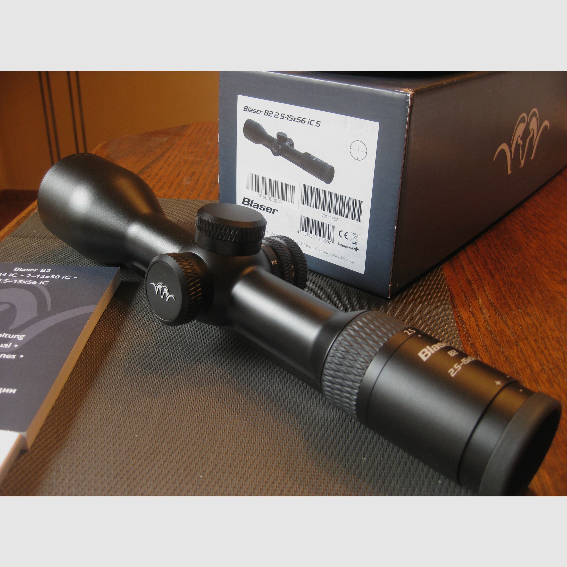 MADE IN GERMANY = "NEW" Blaser B2  2.5 - 15 x 56 iC S with ZEISS internal rail and LP reticle with automatic shut-off !! Also for Sauer-Mauser-Dentler-SteelAction etc.!
