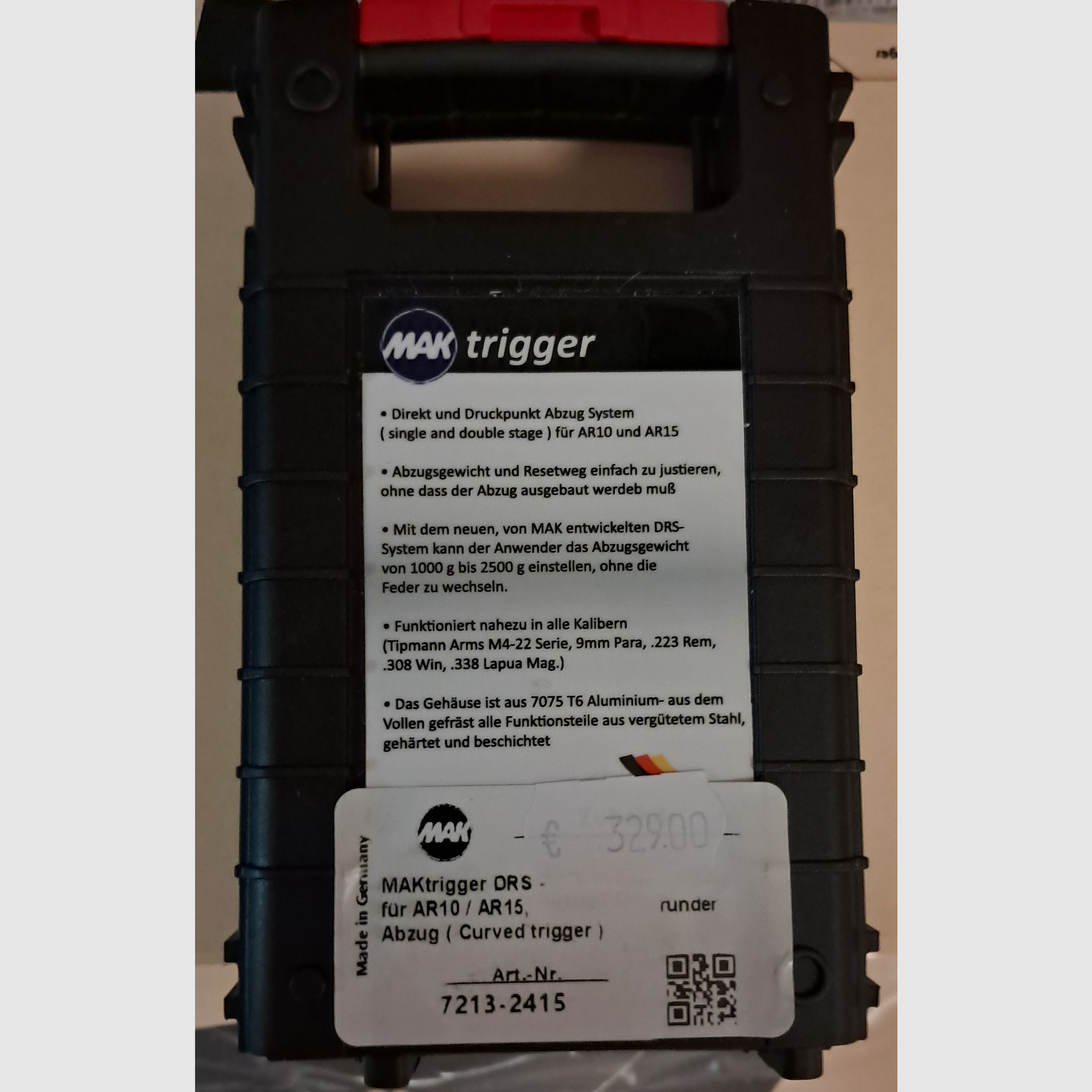 Mak DRS Sportabzug / Trigger NEU 1.000g-2.500g AR-15 AR-10