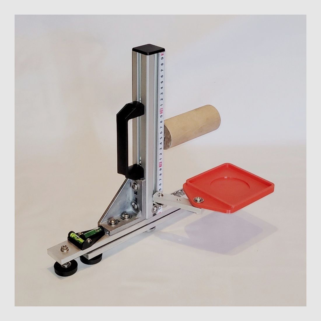 KGF Auflagestativ - Auflageständer Alu X-300-Ultimate klappbar mit Buchenholz-Auflage, Waage, Griff, Maßband + Munitionshalter