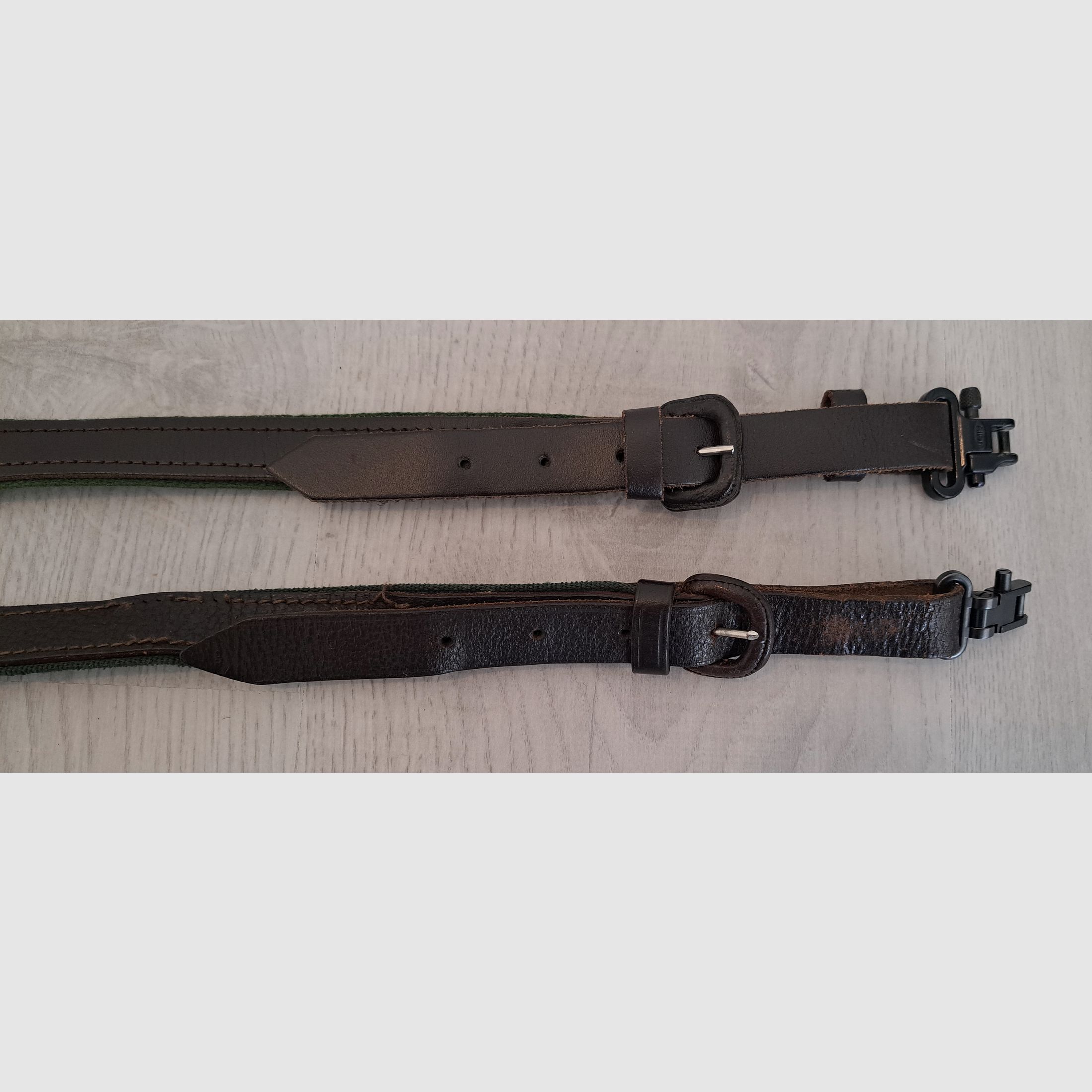 2x Gewehrriemen Echtes Leder Breite 3cm