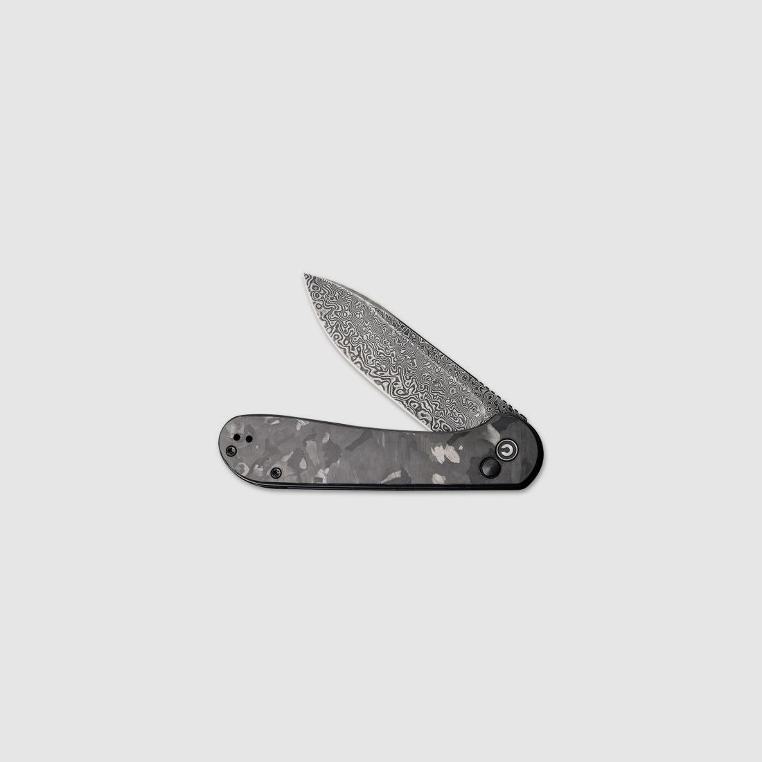 CIVIVI Button Lock Elementum Damascus Kohlefaser Taschenmesser, Bild 3 von 14