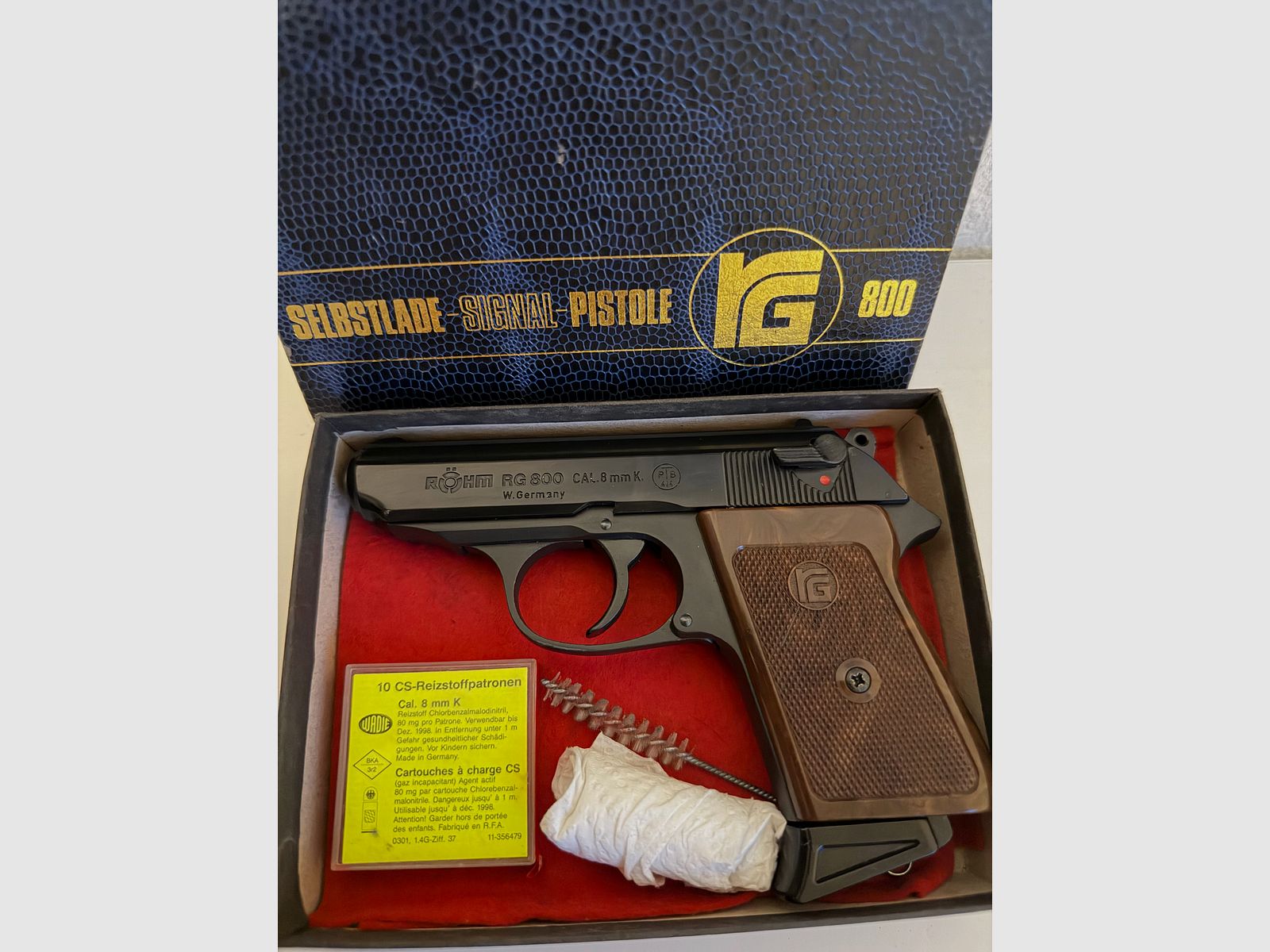 Röhm RG 800 8 mm K. blank firing gas pistol OVP