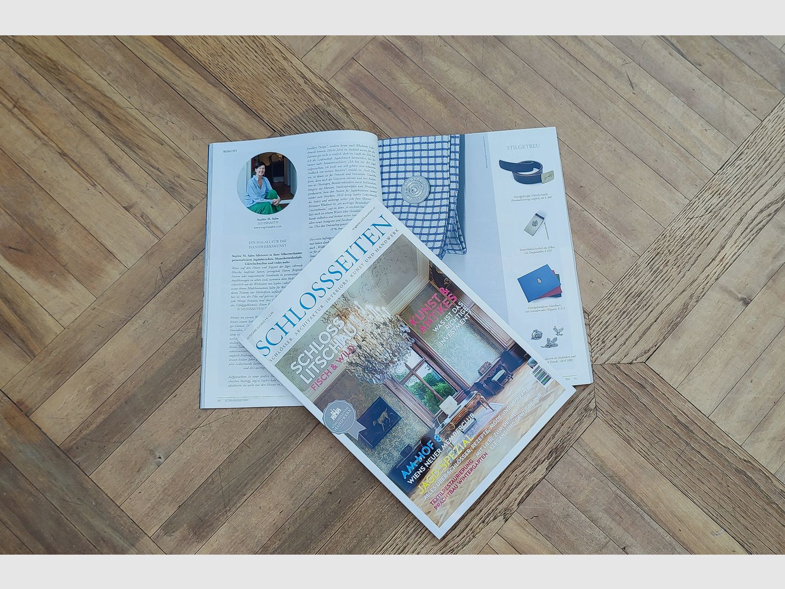 Jagdabzeichen Gams 925er Silber für den Jagdhut handgefertigt in Wien