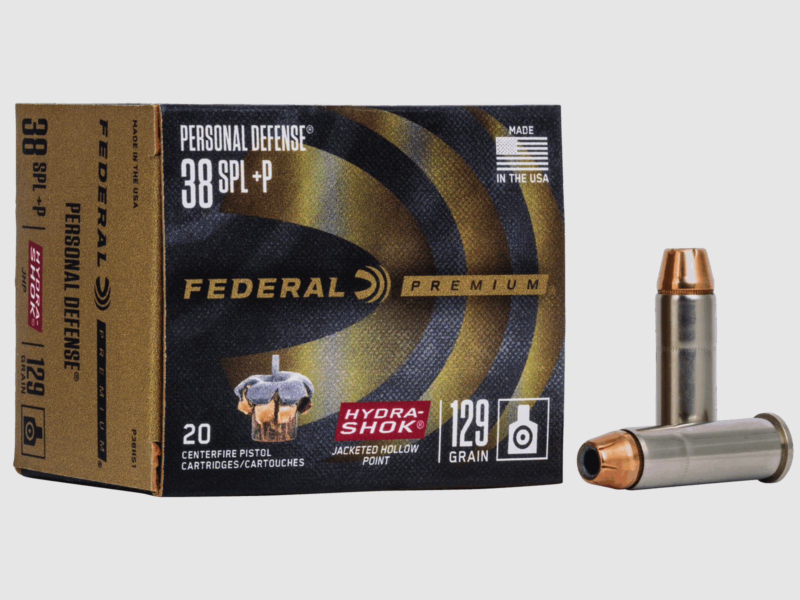 Federal .38 Special – 129gr Hydra Shok JHP – 20er