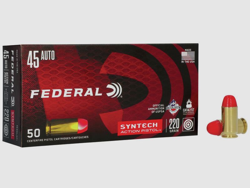 Federal Syntech Action Pistol .45 ACP 230GR SJFN 50 cartouches