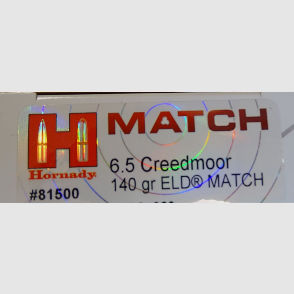 Hornady 6,5 Creedmoor ELD Match 140gr - 20 schoten